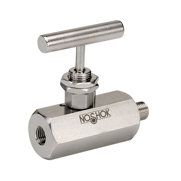 Needle Valve, Hard Seat, 1 NPT Female - 1 NPT Female, 316 SS, 0.438" Orifice, EPDM 80 O-Ring, Non-Rotating V Tip Stem